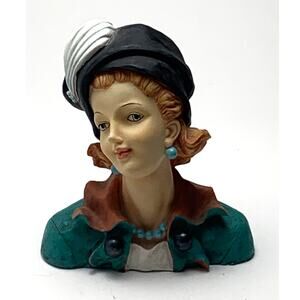 WWII Ladies Head Vase Candle Holder